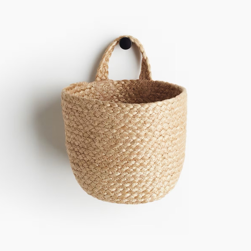 NWT H&M Home Small Handmade Wall Storage Basket